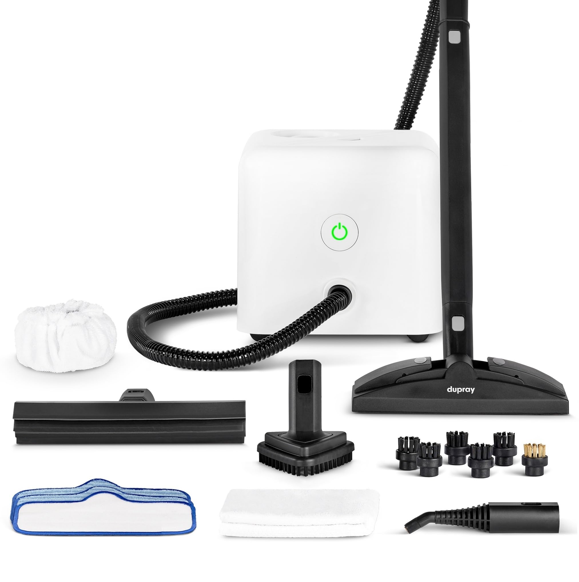 Dupray Neat Pulitore a vapore con Kit 17 Accessori – potente pulitore a vapore multifunzione per casa, pavimenti, fughe, piastrelle, materassi, mobili, finestre, auto e altro