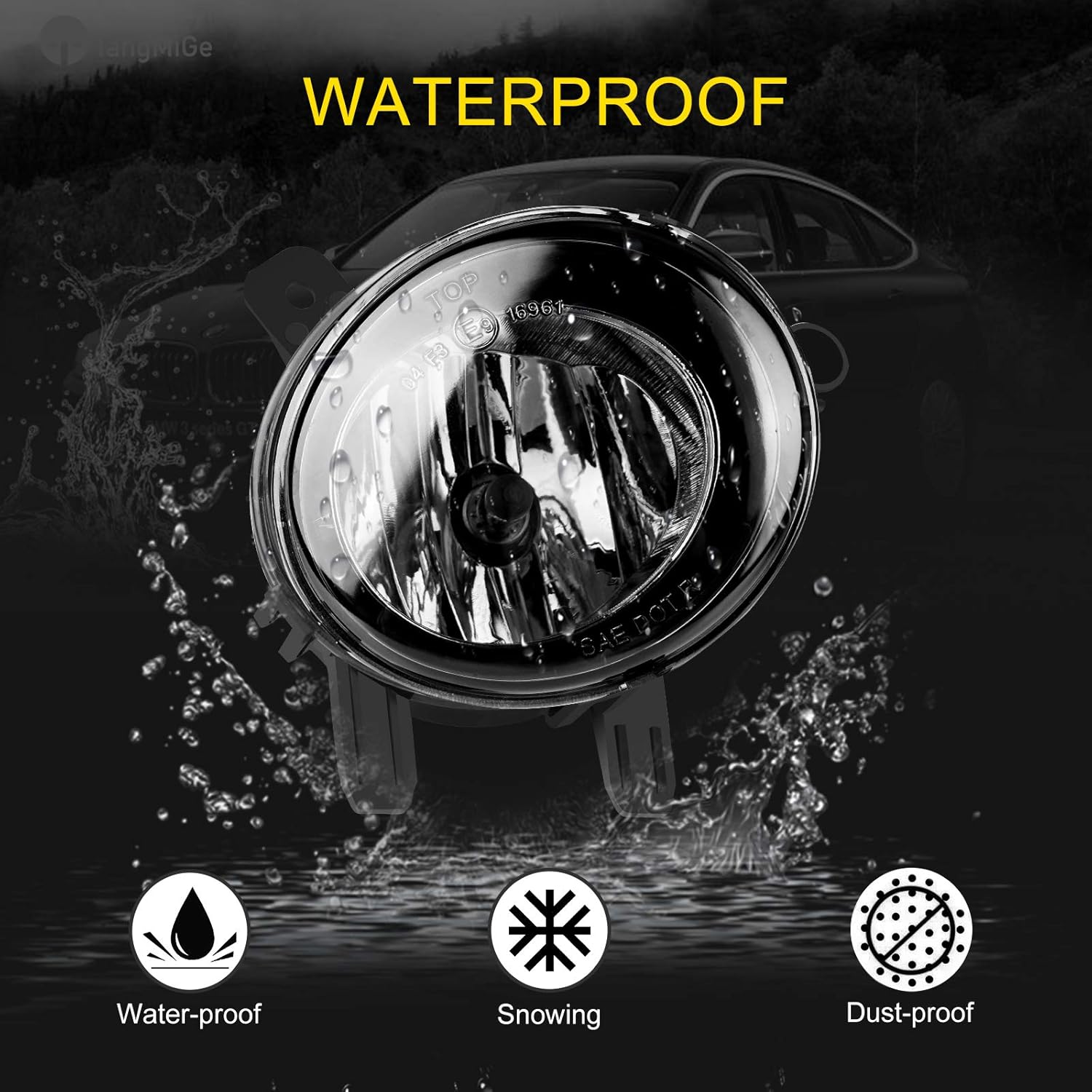 TangMiGe Fog Lights Lamps for 2012-2014 BMW 2 Series(F22, 220i 228i) / 3 Series(F30 F31 F34, 320i 325i 328i 328d 335i) / 4 Series(F32 F33 F36, 428i 435i) / M235i Accessories, 1 Pair, Smoke Lens