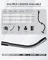 Vista 2 de Microphone Stand - 19-INCH Heavy-Duty Flexible Gooseneck Desktop Mic Stands Holder with Flange Mount Base for Lectern Podium Podcast Meetings