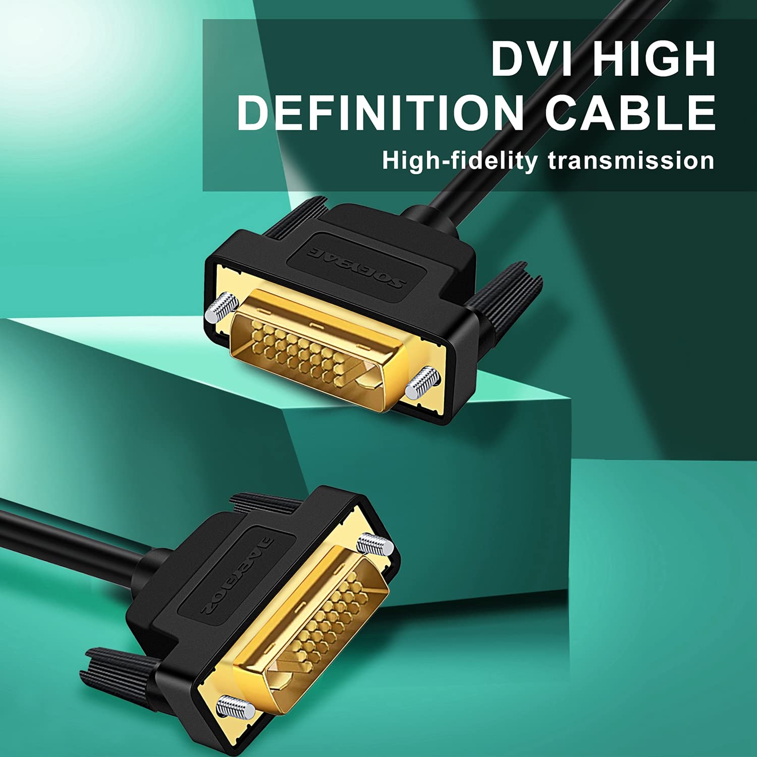 SOEYBAE DVI to DVI Cable, 3Meter Dual Link Cable 24+1 Support High