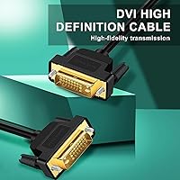 Vista 6 de SOEYBAE Cable DVI a DVI de 3.3 ft, 24+1 pin macho a macho Cable de monitor de video digital, transmisión de alta velocidad compatible con resolución