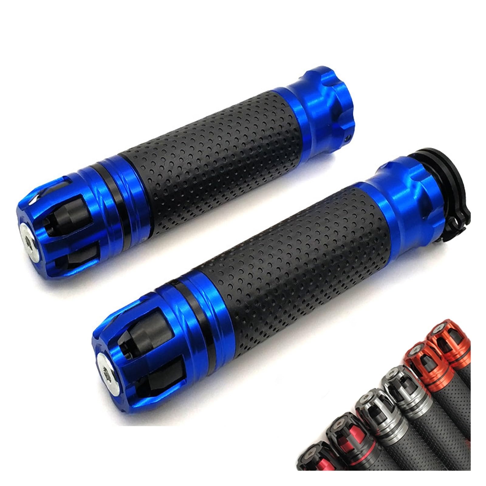 Motorradknopfgriff Lenkerabdeckung Für Ka&@wasaki KX450F KX100 Kx 85 125 250 250f 450f Universal Motorrad Griff Griffe Enden Racing Lenker CNC 22mm 7/8"