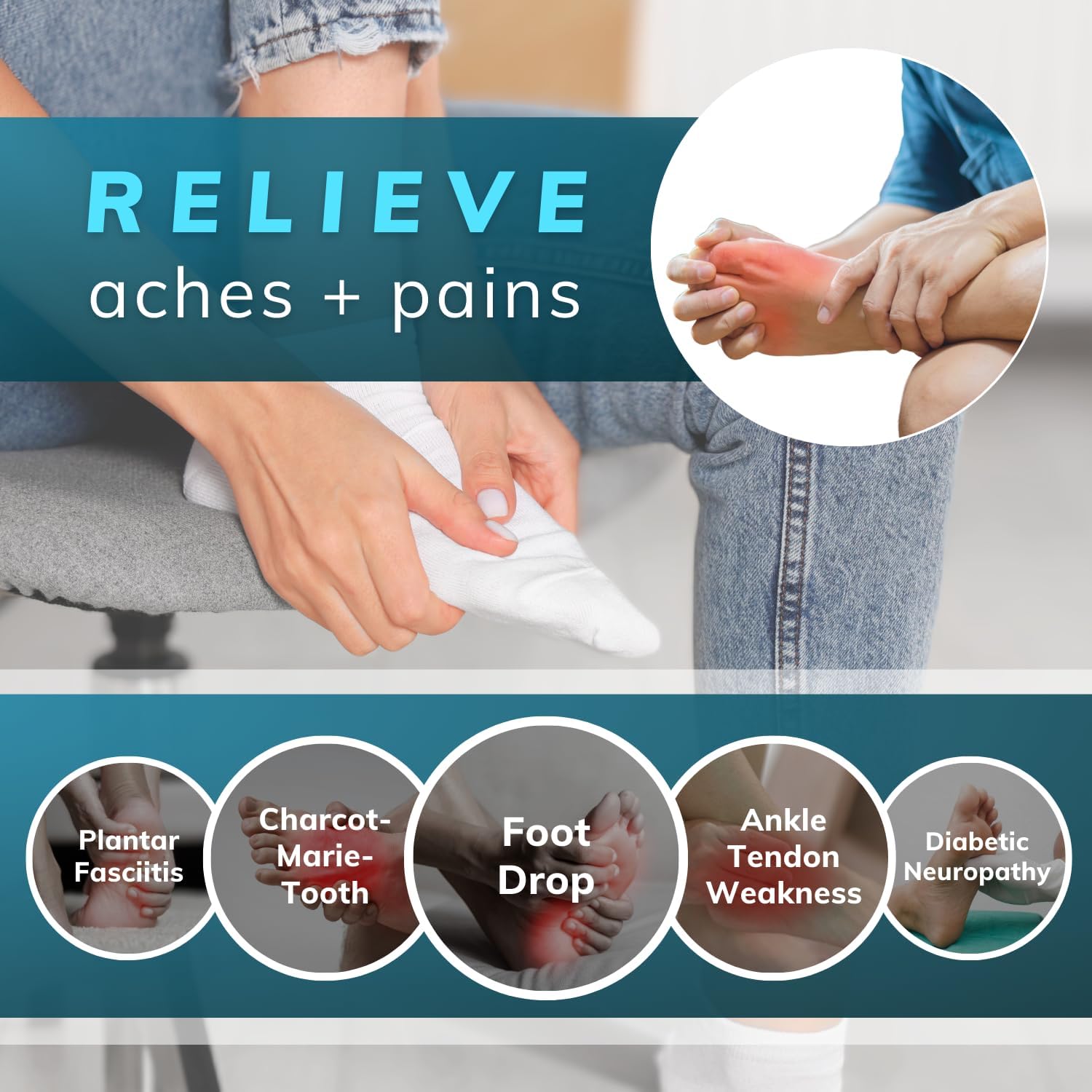 BraceAbility AFO Foot Drop Brace - Adjustable Soft Ankle Foot Orthosis Drop Foot Brace for Men and Women, Walking with Shoes, Toe Lifter Support, Dorsiflexion Assist Brace Fits Left or Right (L/XL)