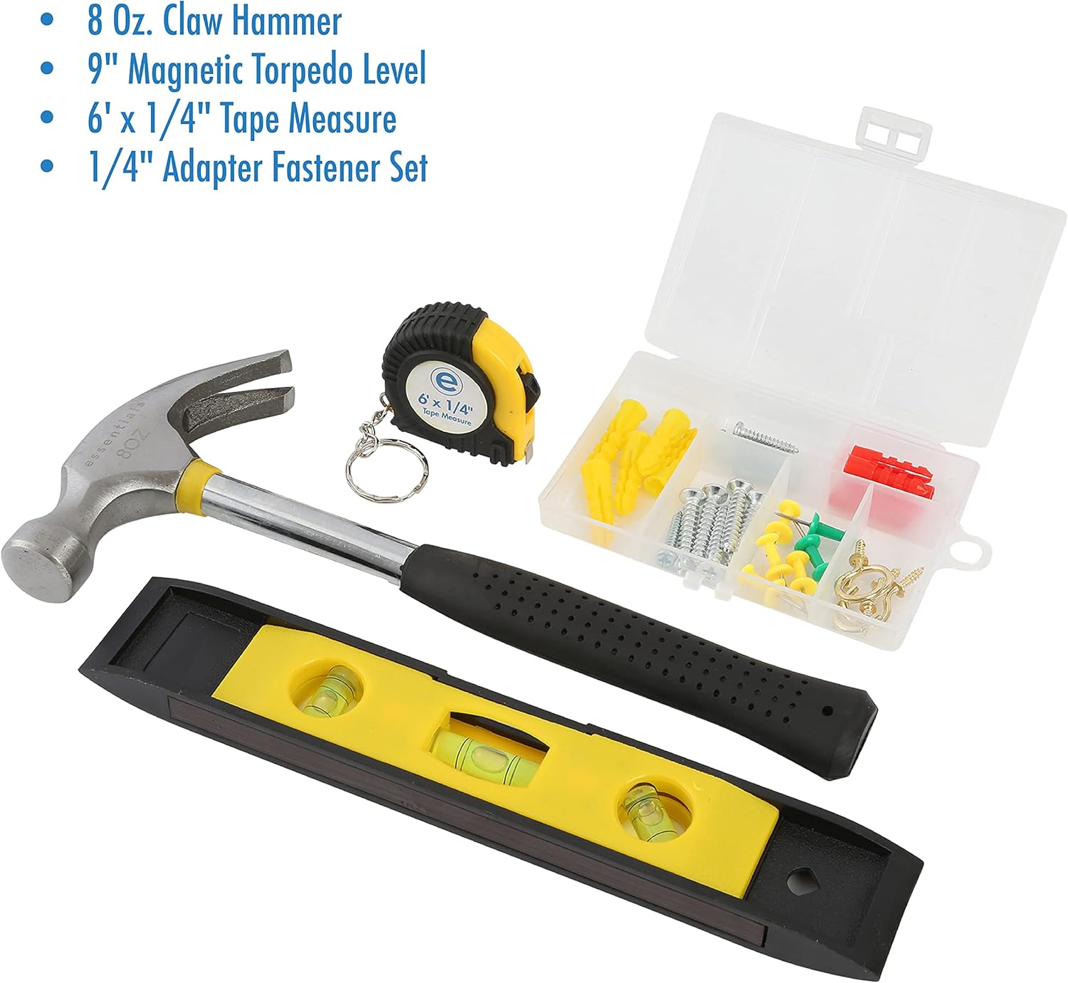 GreatNeck 21044 Essentials Around the House Tool Set in Black Bag