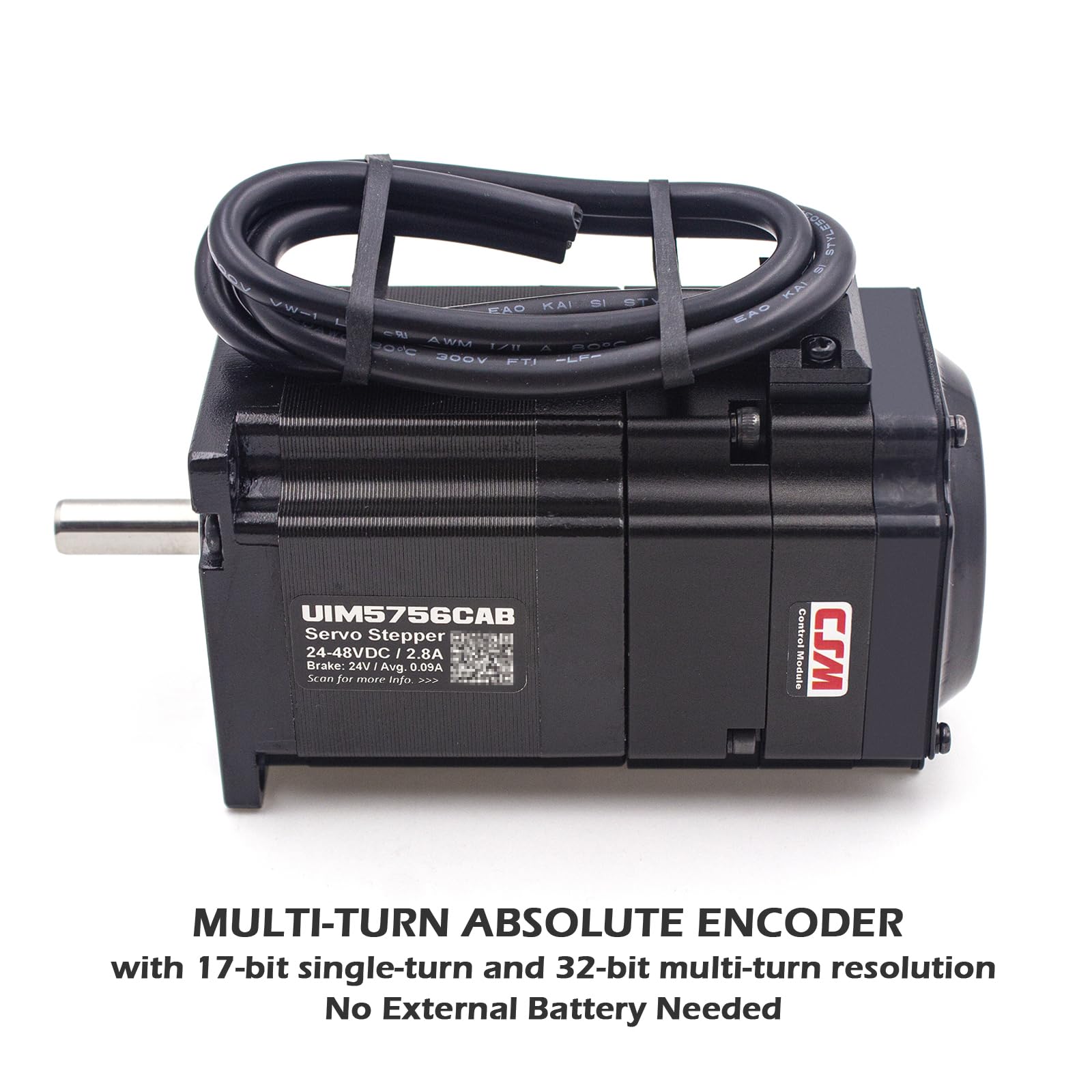 NEMA23 Servo motore passo-passo integrato con encoder assoluto multi-giro integrato, controller di movimento servo ad anello chiuso e driver con freno, CAN Bus, 2000 giri/min, max 1,26 Nm, 3,5 A, 24