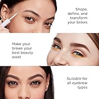 Vista 3 de Arches & Halos Lápiz de precisión para dar forma a las cejas, lápiz de madera de doble extremo, color de cejas para construir, pigmentado, preciso