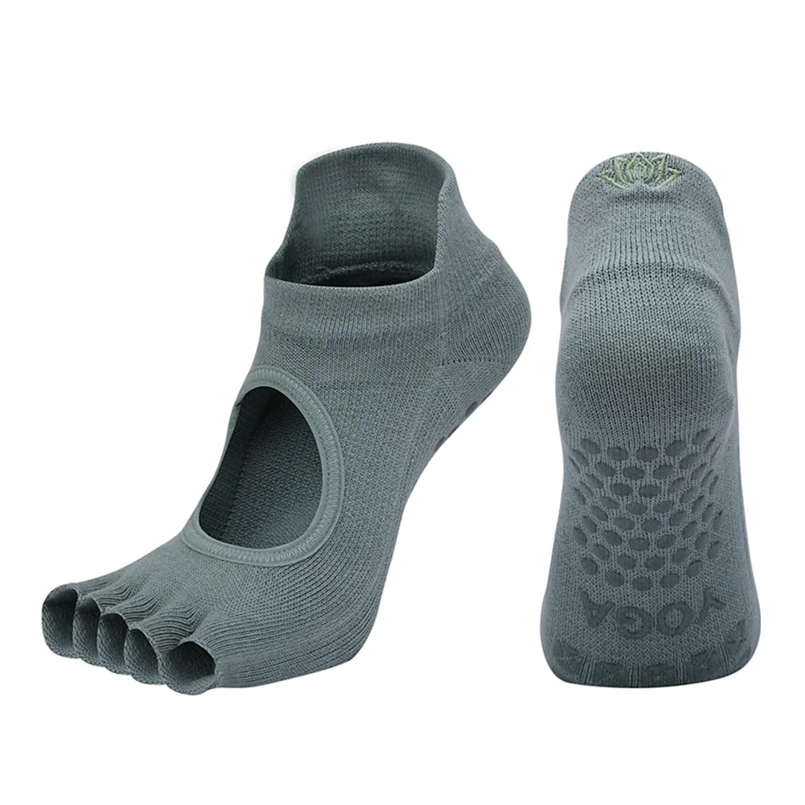 Calcetines De Yoga Antideslizantes For Mujer, Medias Transpirables Con Espalda Descubierta For Pilates, Fitness, Sin Dedos, Calcetines De Ballet De Algodón For Mujer, Zapatillas For Gimnasio Adecuado