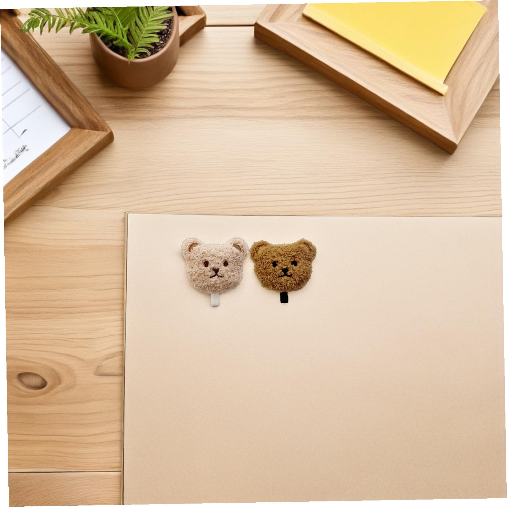 Ganci per Appendere Asciugamani e Piccoli 2 Pezzi Adesivi da Parete a Forma di Orso in Peluche Leggeri e Resistenti in Pp e Legno Decorazione Adorabile per Bagno e Cucina