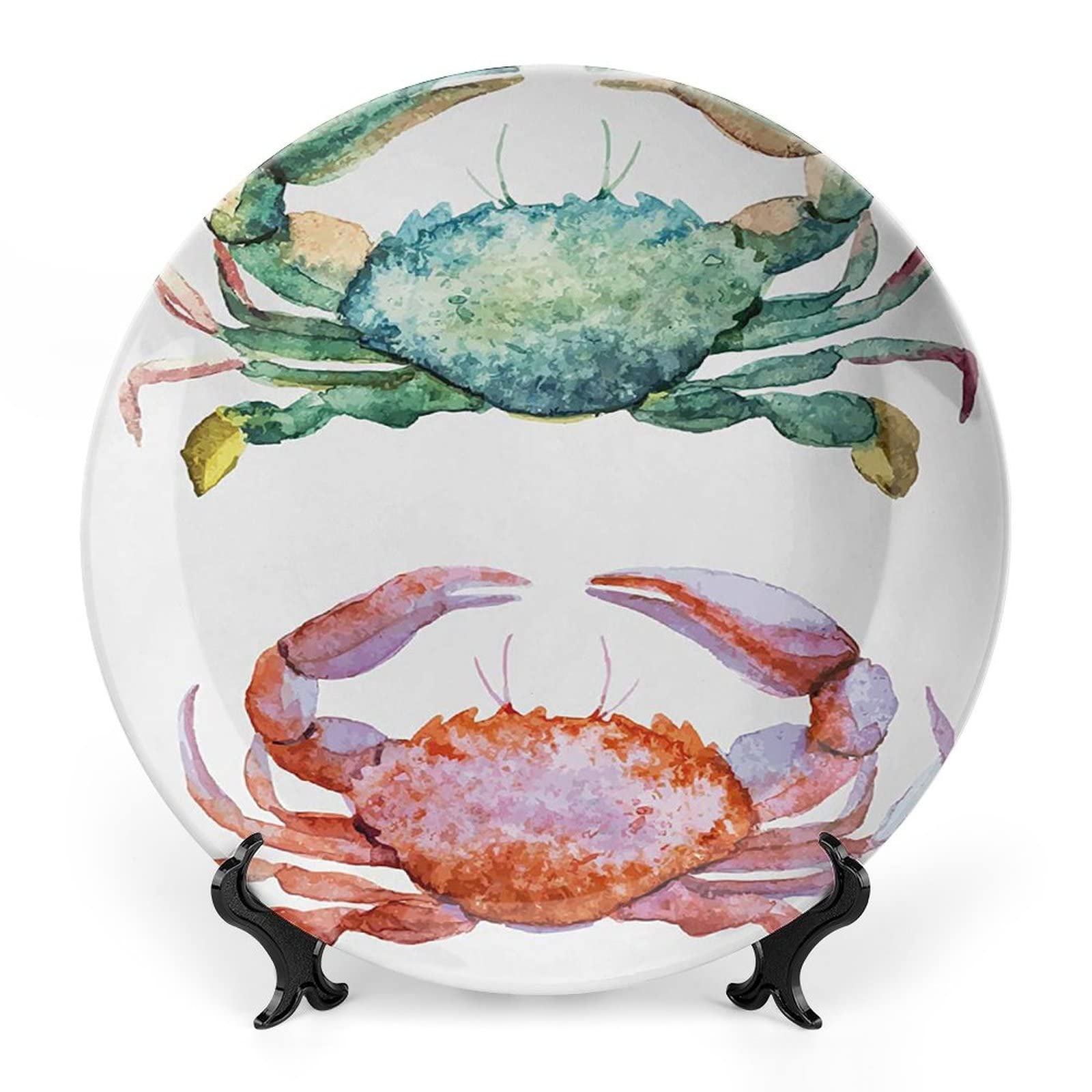 食器    Crab plate Amazon.com : Crab Ceramic Decorative Plates for Display