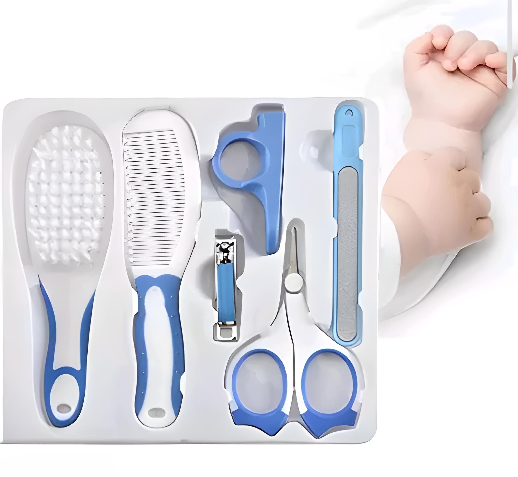 penio Soft 5-in-1 Newborn Baby Grooming Kit – Nail Clipper, Scissors, Nail Filer, Comb & Soft Hair Brush – Safe Daily Care Set for Baby Boys & Girls-image-10