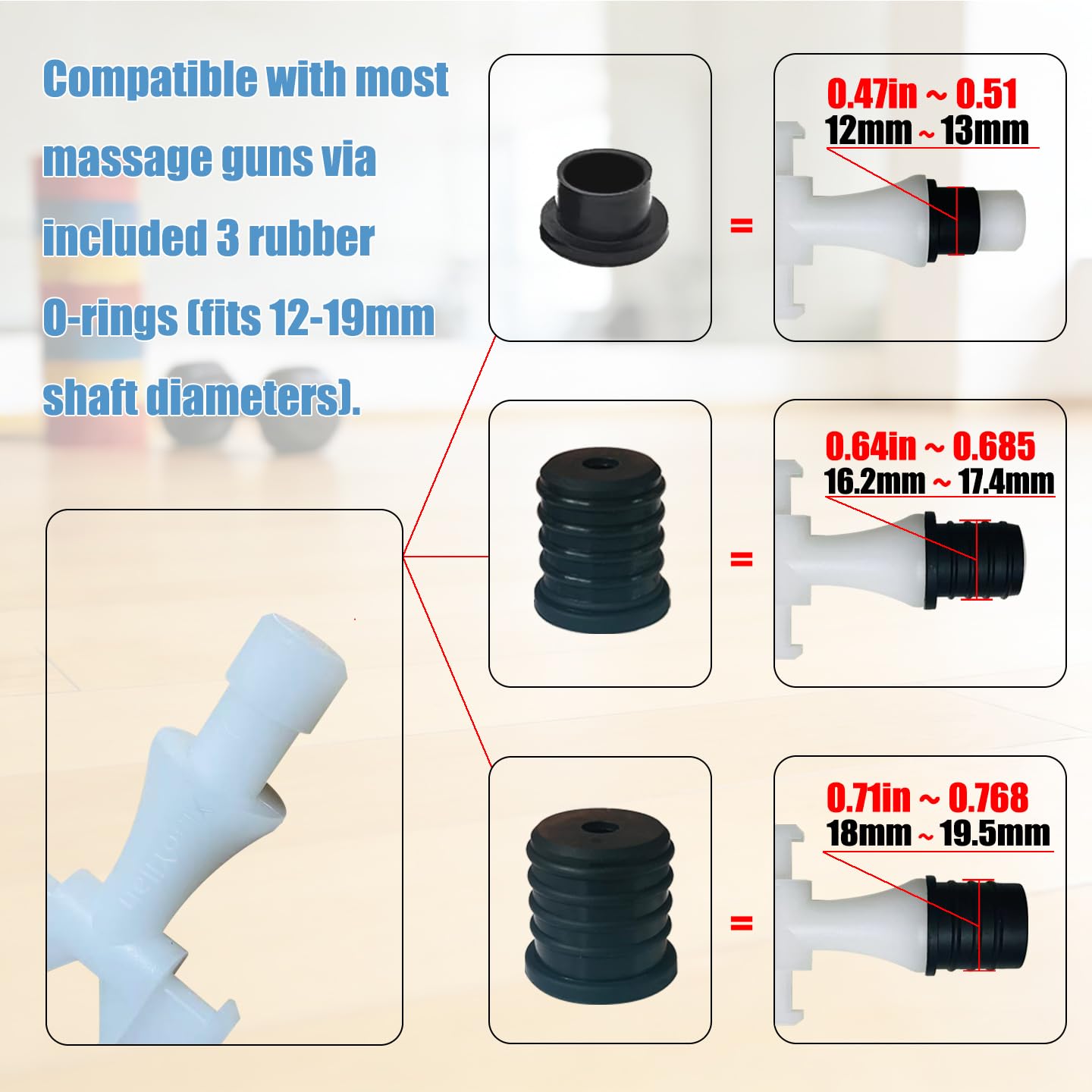 Massage Gun Head - Silicone Replacement -7