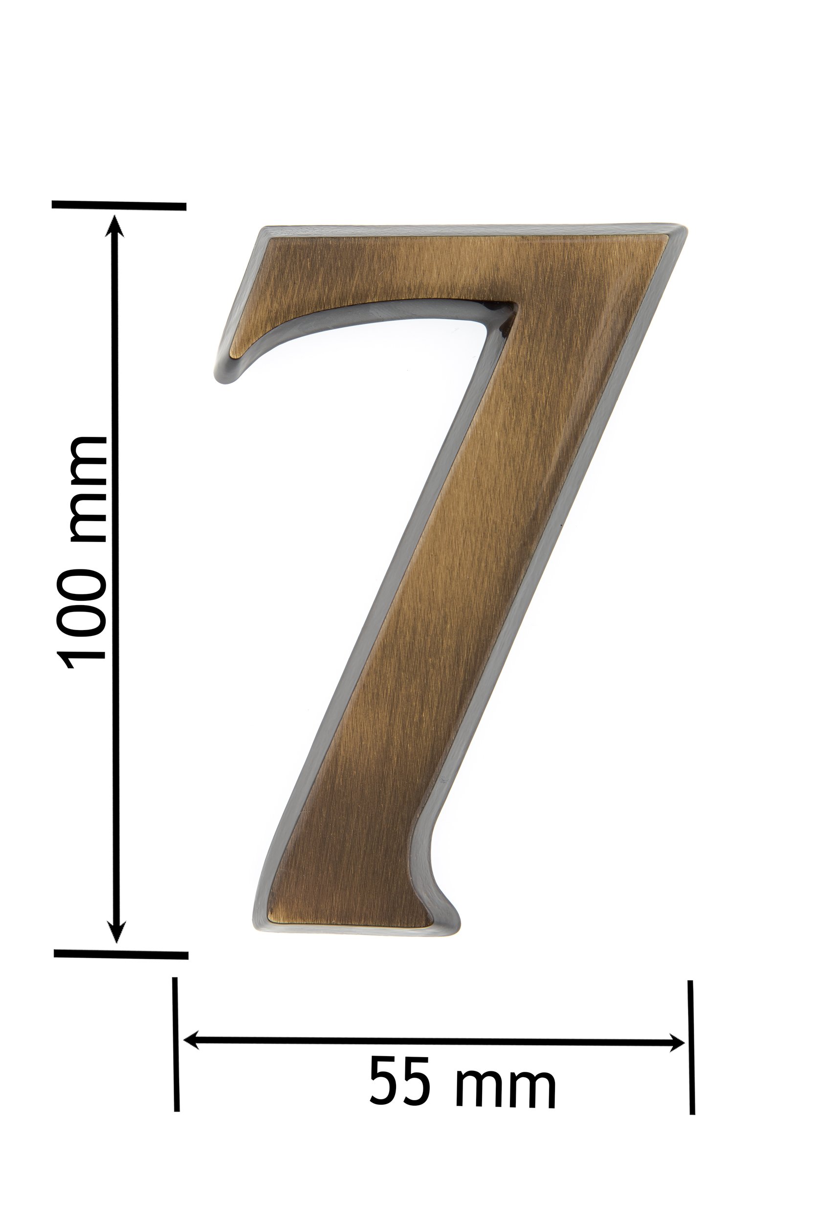 Numero Civico 12 Cm NUMERO PER CIVICO MOD. H12/OLN ALTEZZA 12 CM IN OTTONE NATURALE Non Trattato - Foto 2