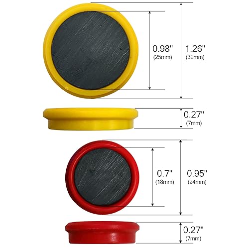 Miniatura 2 de Imanes de refrigerador para pizarra blanca, nevera y casillero - Imanes redondos para aula, cocina y oficina - Imanes de nevera para refrigerador 20