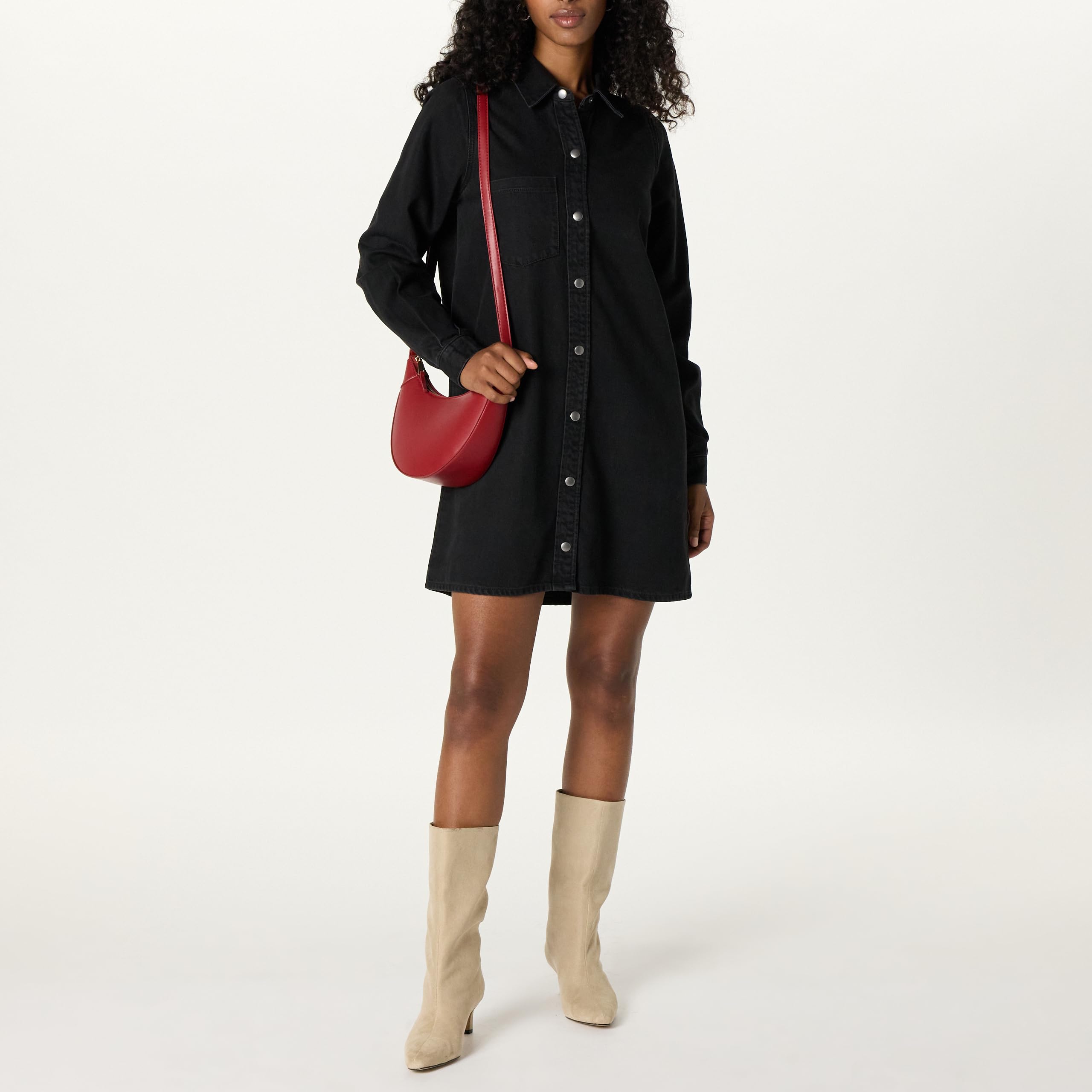 The Drop Damen Katerina Denim Shirtdress Klassisches Hemd