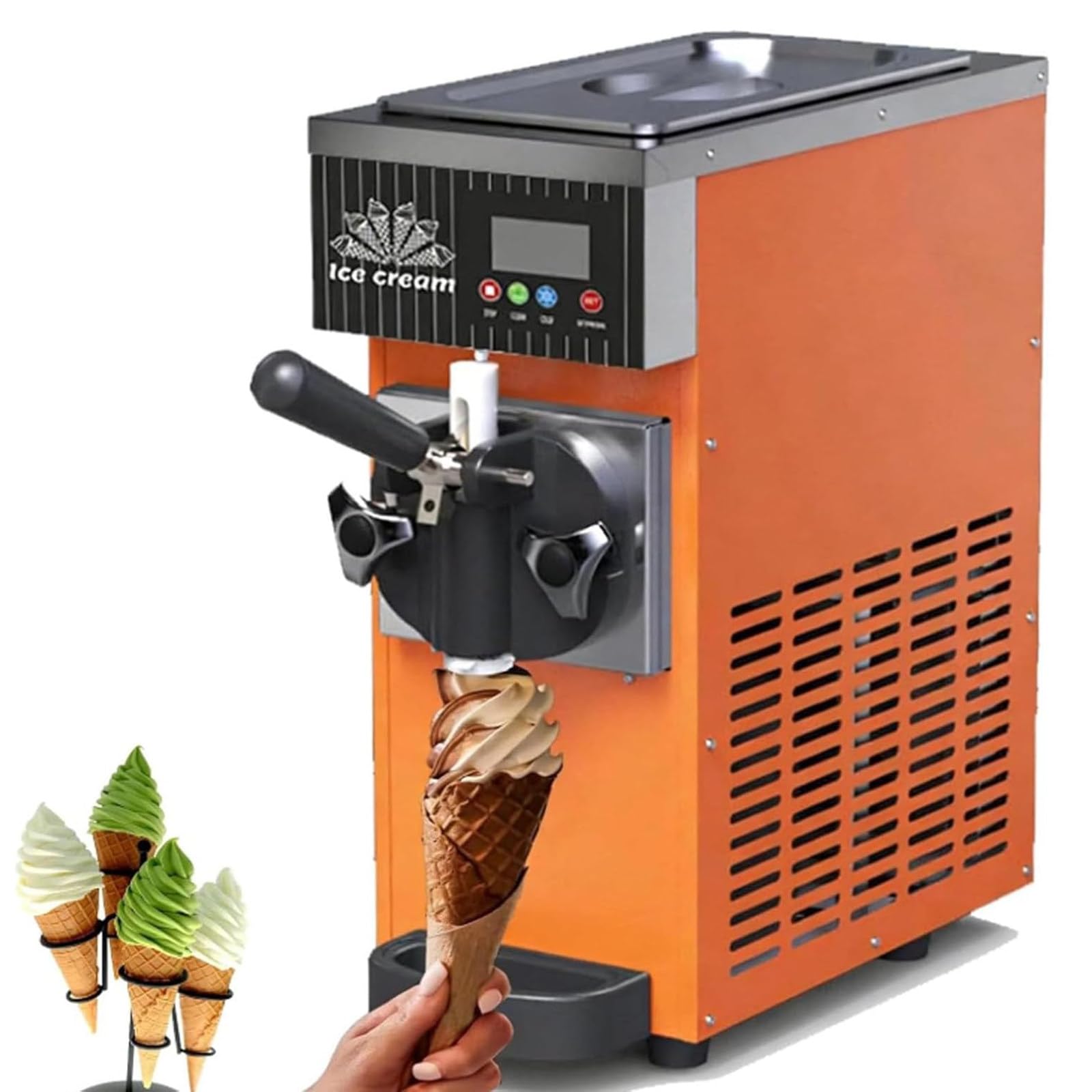 Máquina para Helado Soft, Yogur Helado, Sorbete y postres Orange