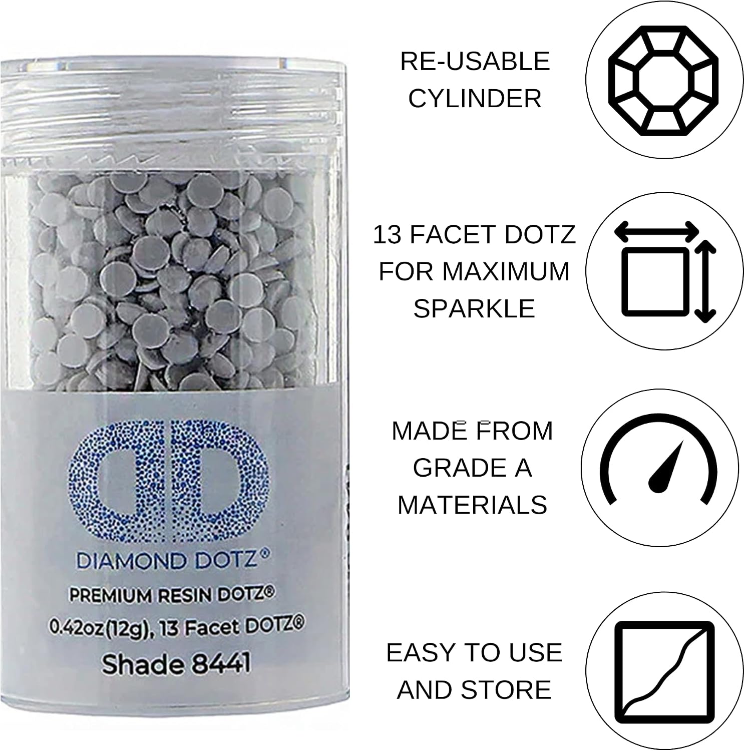 Diamond Dotz 2.8MM 12G Cylinder Dove - Freestyle Diamond Painting Beads, Diamond Art Beads, Replacement Drills, Loose Gems for DIY Crafts and Art Projects