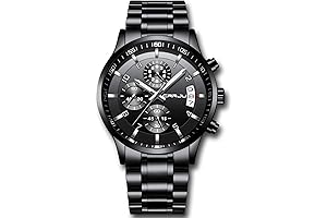 Stainless Steel Fashion Men's Watches - Date Waterproof Chronograph Wristwatches