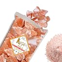 Kush Gold Himalayan Pink Rock Salt Chunks Stones For Cooking & Fasting/Vastu & Feng Shui/Pure & Natural Crystals/Mineral Rich (350g) gallery image