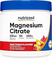 Vista 1 de Nutricost Polvo de citrato de magnesio (ponche de fruta, 8.82 oz)