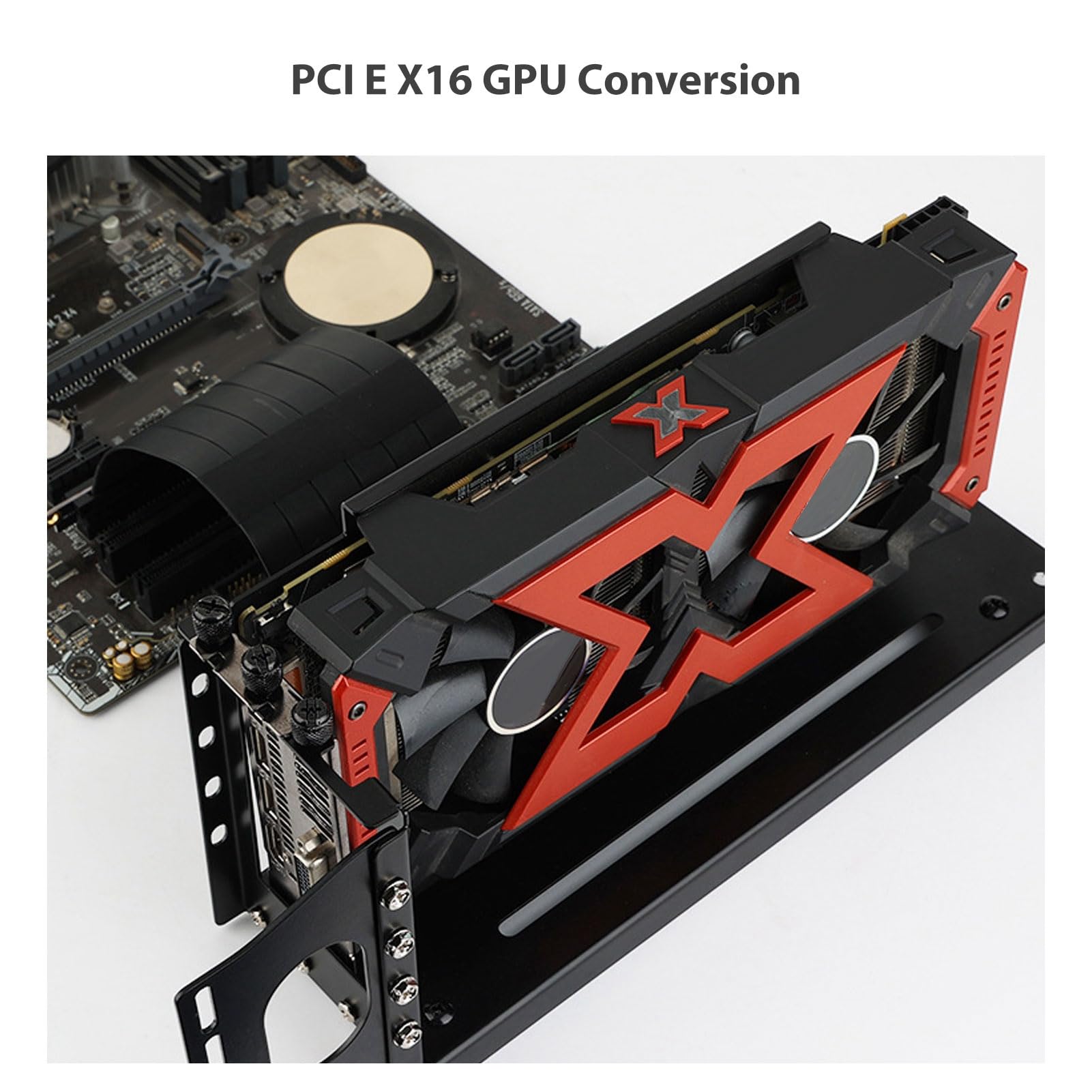 Staffa GPU Regolabile, Supporto GPU Verticale, Staffa Supporto GPU Verticale Supporto Staffa Supporto VGA Scheda Grafica PCI E 3.0 X16 per Custodia PC ATX (26 x 8,2 x 12,8 cm)