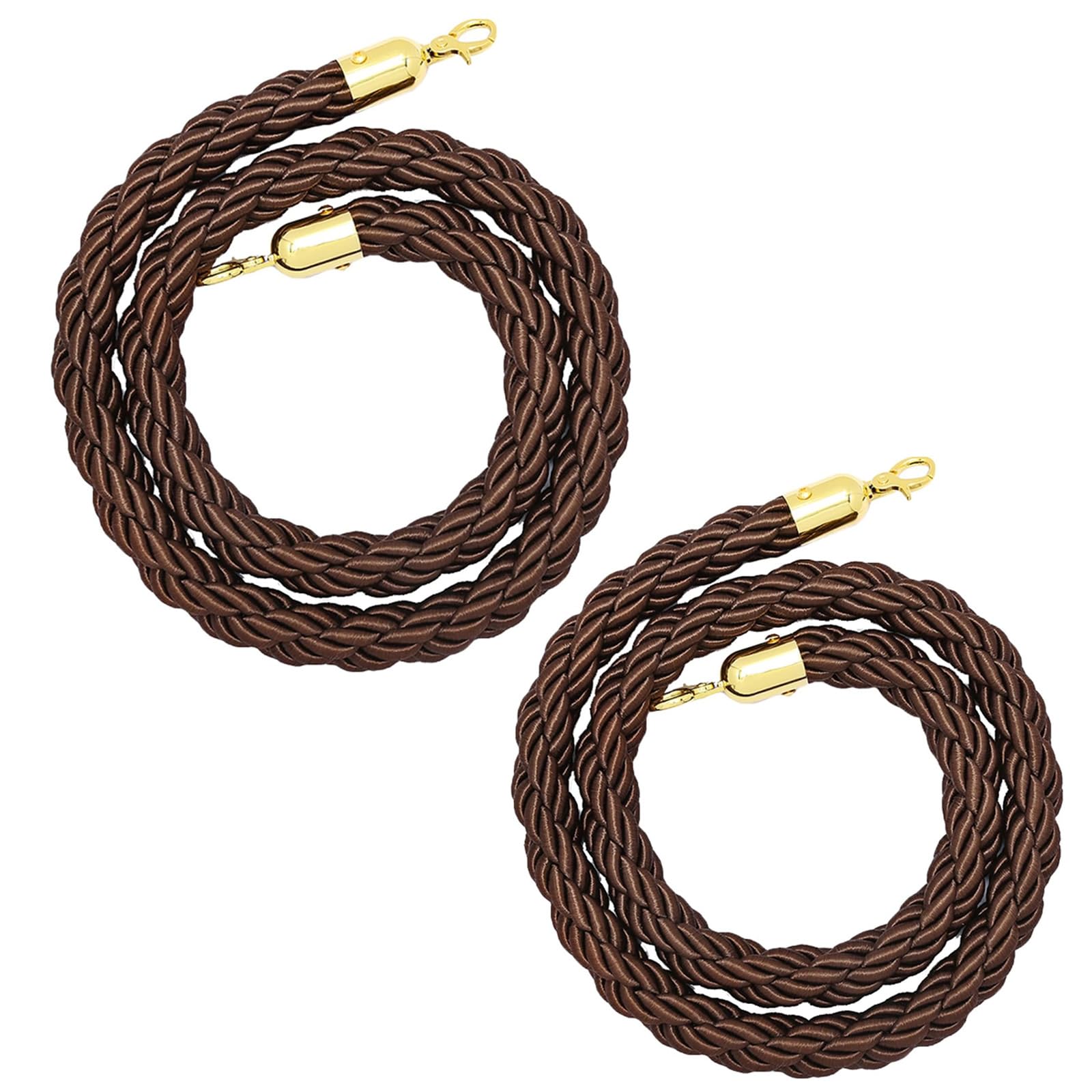 KLGFBDC Braided Hemp Rope with Hook for Crowd Control 1-3m Lengths Sturdy Event Barrier Divider Reliable Safety Solution for Events and Venues