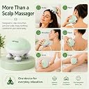NIROGIN Electric Scalp Massager for Hair Growth | Head Massager Vibrating Machine | Scalp Massager Brush for Deep Head Massage & Stress Relief | Hair Massager for Scalp Massage | Rechargeable (Green) gallery image