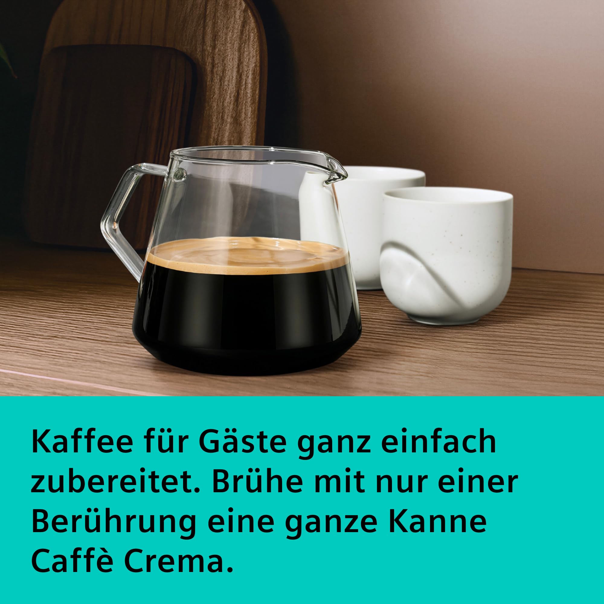 Siemens Kaffeevollautomat EQ700 iAroma, Full-Touch-Display, integrierter Milchbehälter, Tassenwärmer, Cold Brew und Slow Brew, Home Appliances App, Edelstahl schwarz, TQ727D03
