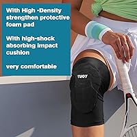 Vista 3 de Rodilleras acolchadas de compresión para baloncesto, fútbol, voleibol (paquete de 2), protector de soporte de rodilla para niños, niñas, jóvenes