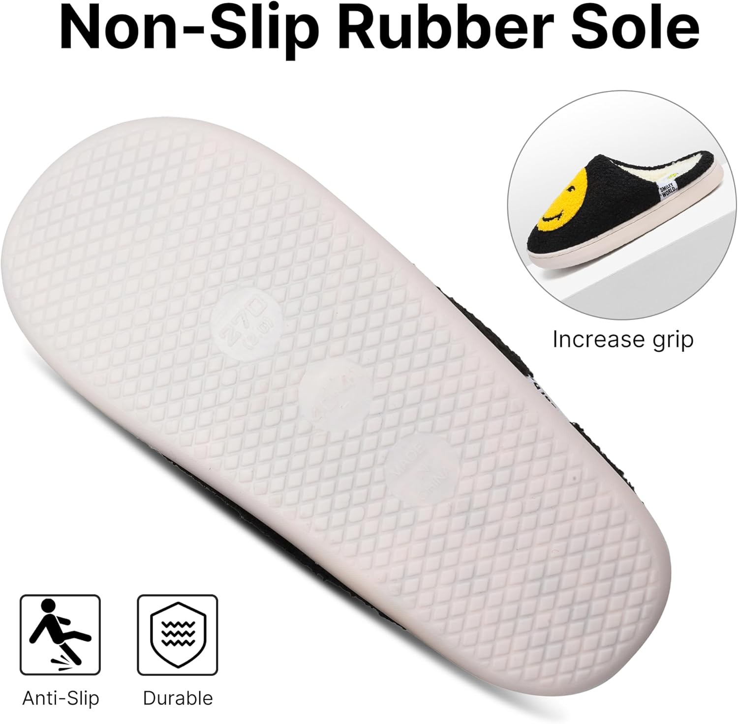 Smile Face Slippers for Womens Mens Soft Plush House Slippers Retro Happy Slip-On Slides Winter Warm Comfy Memory Foam Fluffy Indoor Outdoor Shoes - Image 6