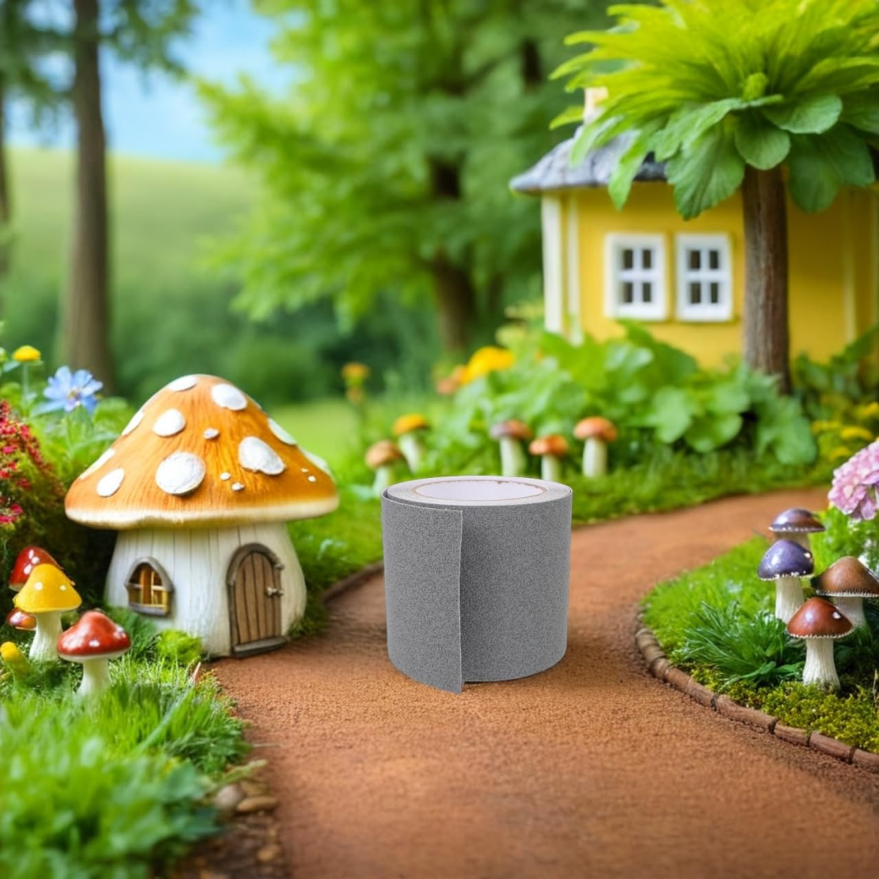 WRITWAA Modellbau StraßEnbelag Selbstklebend FüR Sandtisch Und Miniaturlandschaften Abnehmbares Gleisband Als StraßEnaufkleber FüR Kinderspielzeug 500.00 X 3.94 in Grau