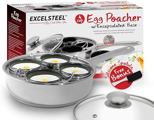 Escalfador de huevos CookPro, varias alternativas, Plateado