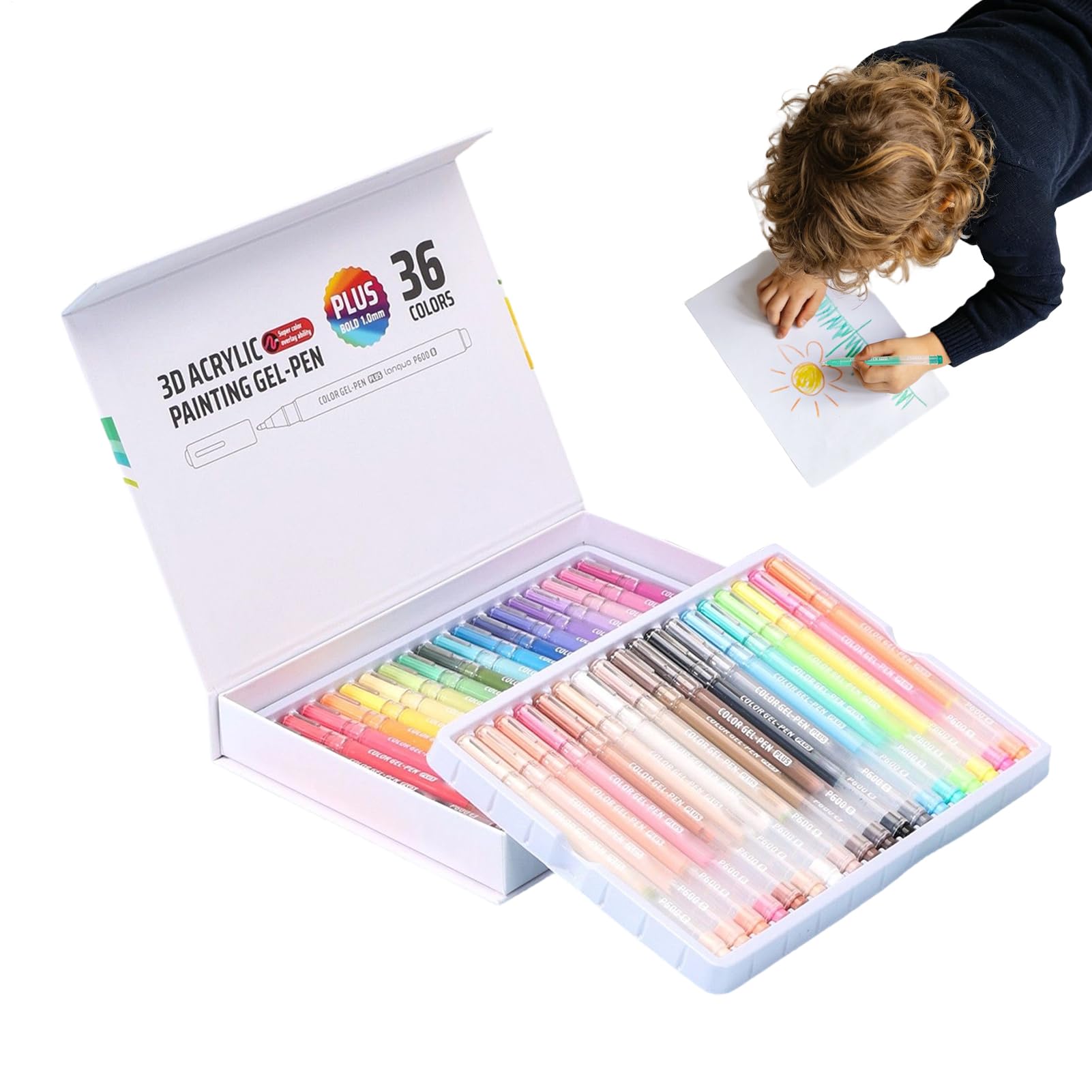 Set Di Penne A Gel Acrilico Marcatori da Disegno in Legno Retrattili con