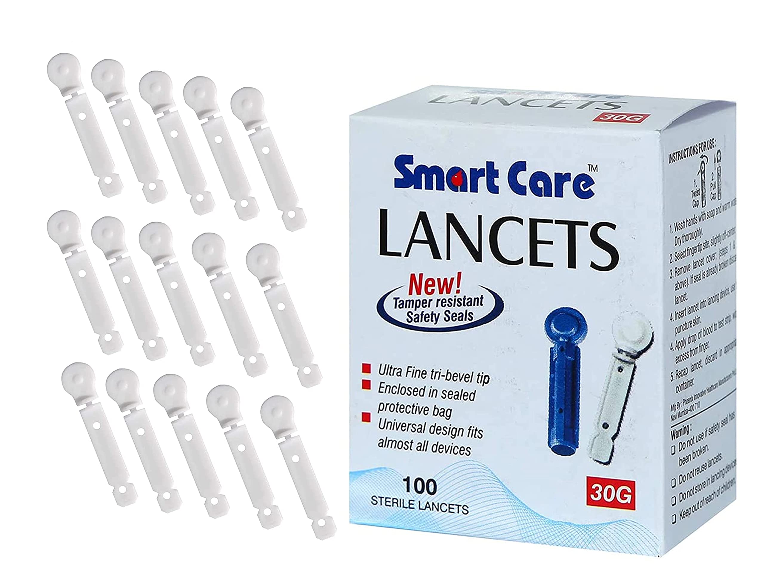 Smart Care Lancets Needle Flat - 100 Pieces