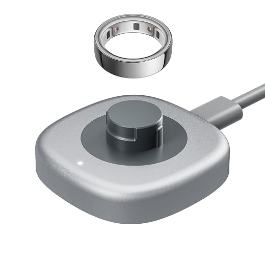 Smart Ring Charger Compatible with Ou-ra Ring 4, Fast Charging Dock and Type-C Cable (Size 11)