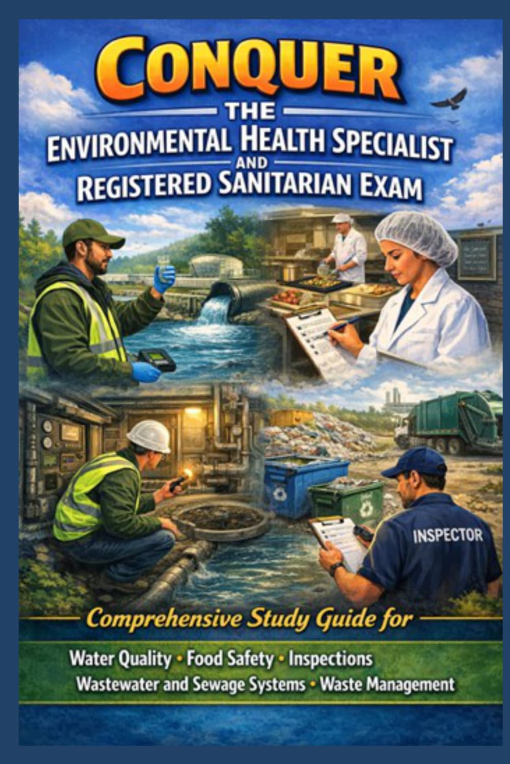 Conquer the Environmental Health Specialist and Registered Sanitarian Exam: Comprehensive Study Guide for Water Quality, Food Safety, Inspections, ... and Waste Management (Public Safety Exams)