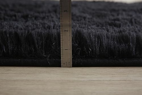 Vista 190 de Alfombras para dormitorio de niñas sala de estar: alfombra de área peluda de 5 x 7 para sala de juegos de niños, alfombra peluda de felpa pastel