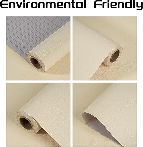 Miniatura 4 de LOVADA Papel Tapiz Despegable y Adhesivo de Seda Beige Amarillo - 15.7 x 200 Pulgadas Papel Tapiz Autoadhesivo Despegable y Adhesivo, Fácil de Pegar