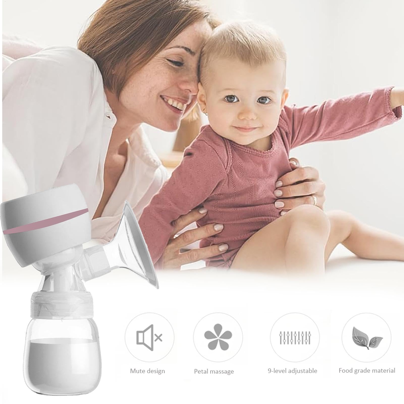 Pompa Di Allattamento Al Seno Elettrico - Pompa Di Allattamento Al Seno Indossabile Da 180 Ml | Estrattore Di Latte Portatile | Prodotti Di Infermieristica Ricaricabili, Automatici Silenziosi, Per Rag