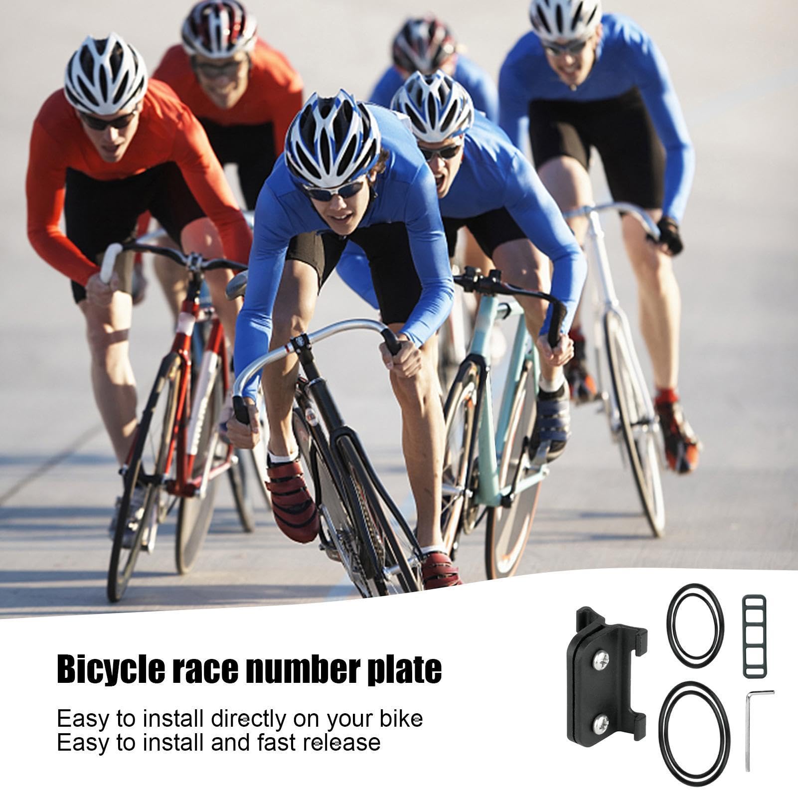 Nummernhalter für Wettbewerb, PVC, für Mountainbike, Rennrad, Fixierung für Radsport, Geländefahrrad, Identifikation für Fahrräder, zusammenklappbar, Zubehör für Radfahrer