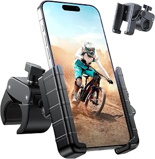 HBKUUY Ajustable Soporte Celular Bicicleta,Soporte para Celular Motocicleta,para iPhone 16 15 14 13 Pro MAX,Samsung, Otros Smartphones De 4-7 Pulgadas (Negro)