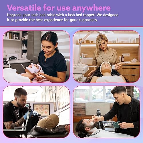 Miniatura 7 de Cubrecolchón de espuma para pestañas, almohadilla de espuma viscoelástica de 2.5 pulgadas de grosor con correas de esquina y base antideslizante,