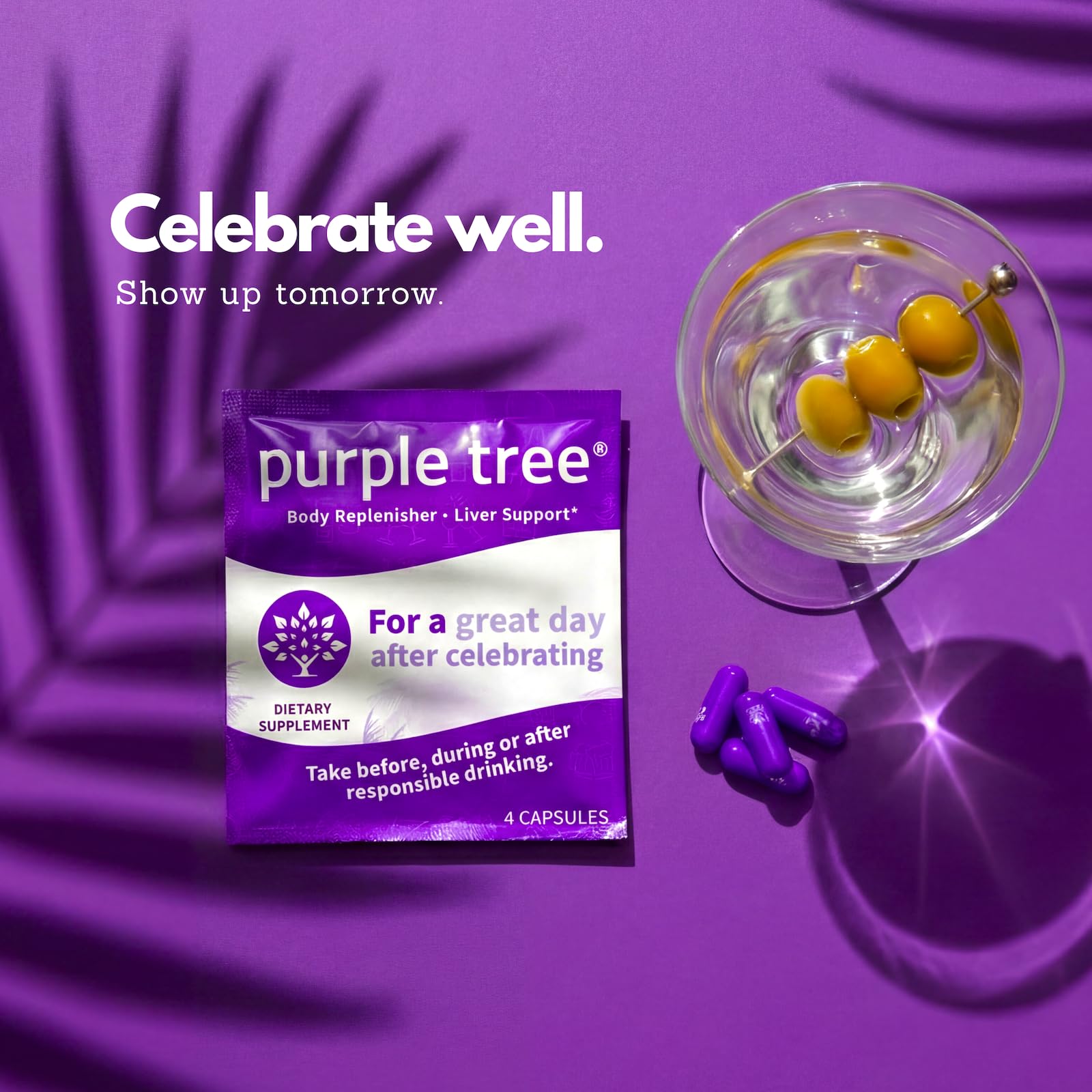 purple tree Post-Celebration Wellness | Liver Support, Hydration & Replenisher | Dihydromyricetin DHM, Milk Thistle, Electrolytes, Vitamins | Bachelorette & Bachelor Party Kits, 10 Packs, 40 Pills — Amazon image 2