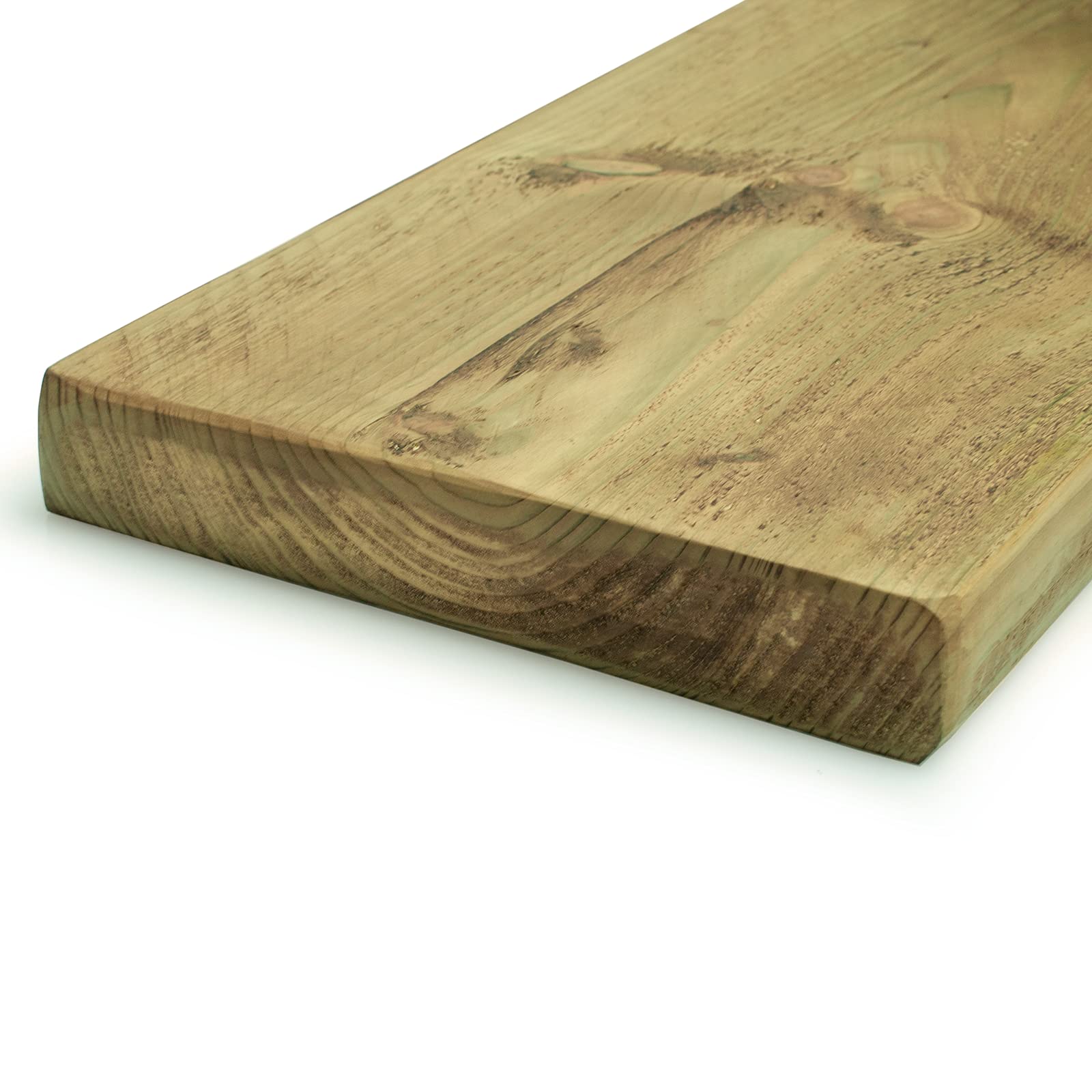 Scaffold Board Shelving - Rustic Solid Wood Shelf, Home Storage, Shop Display (SB+) (Stripped Pine, 1200mm)