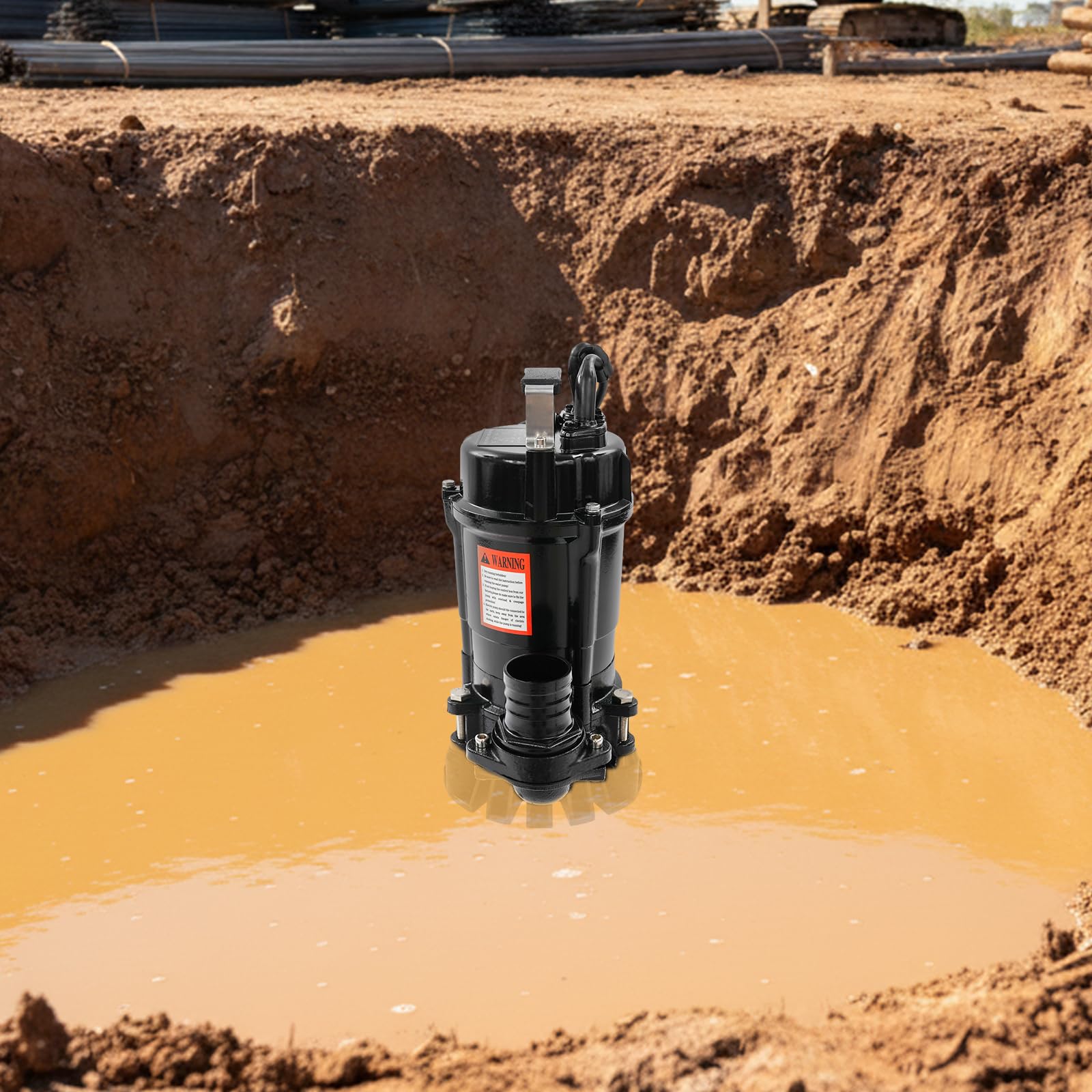 Bomba sumergible negra de 750 W, bomba de agua de 18 m de altura de extracción, bomba de aguas residuales, 19 m³/h, bomba sumergible con función de succión, para piscina, sótano, drenaje