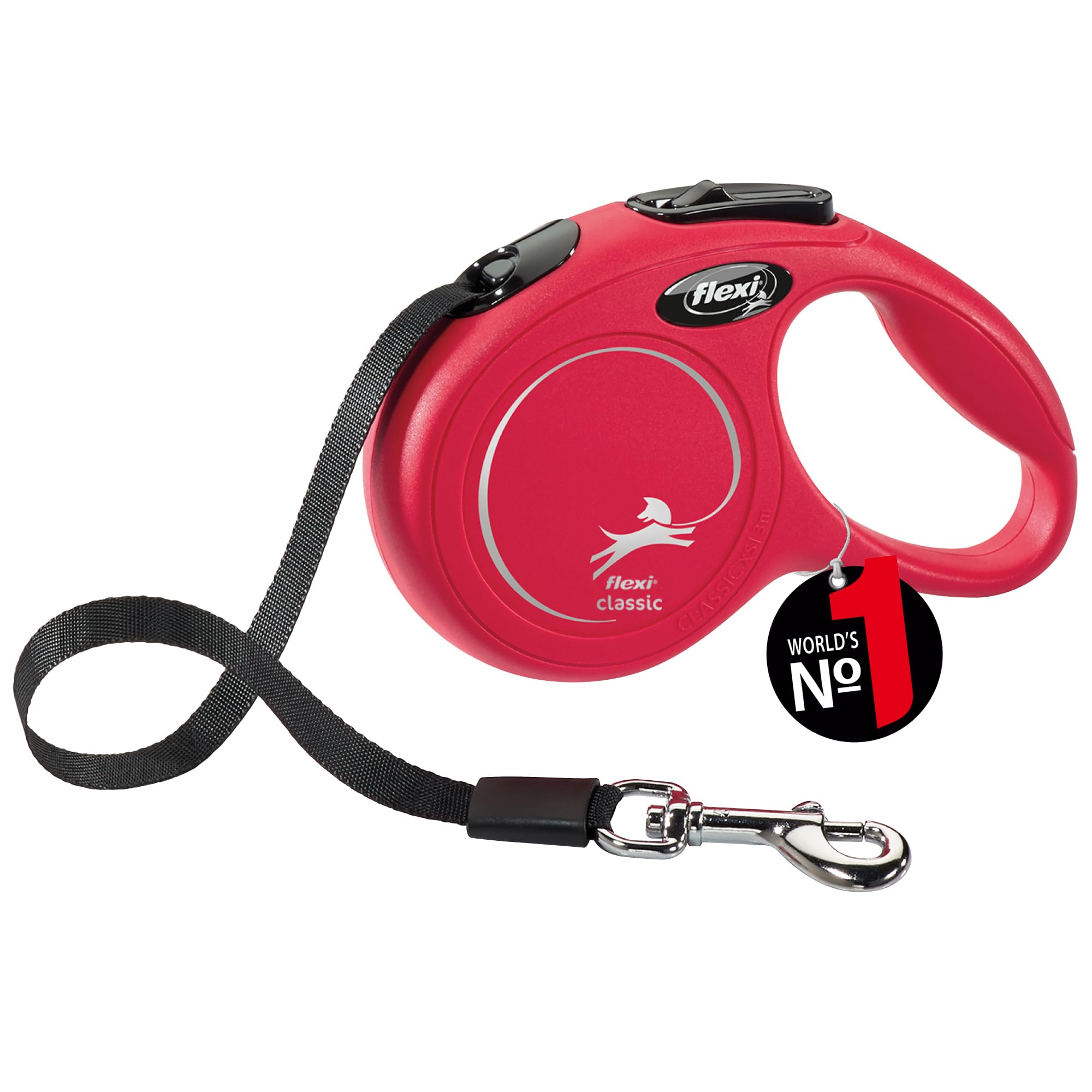 Flexi New Classic XS Beden Kırmızı 3MT Şerit Tasma