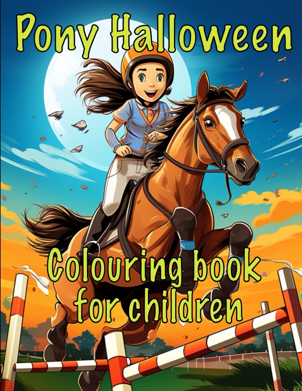 Pony Halloween Colouring Book For Children