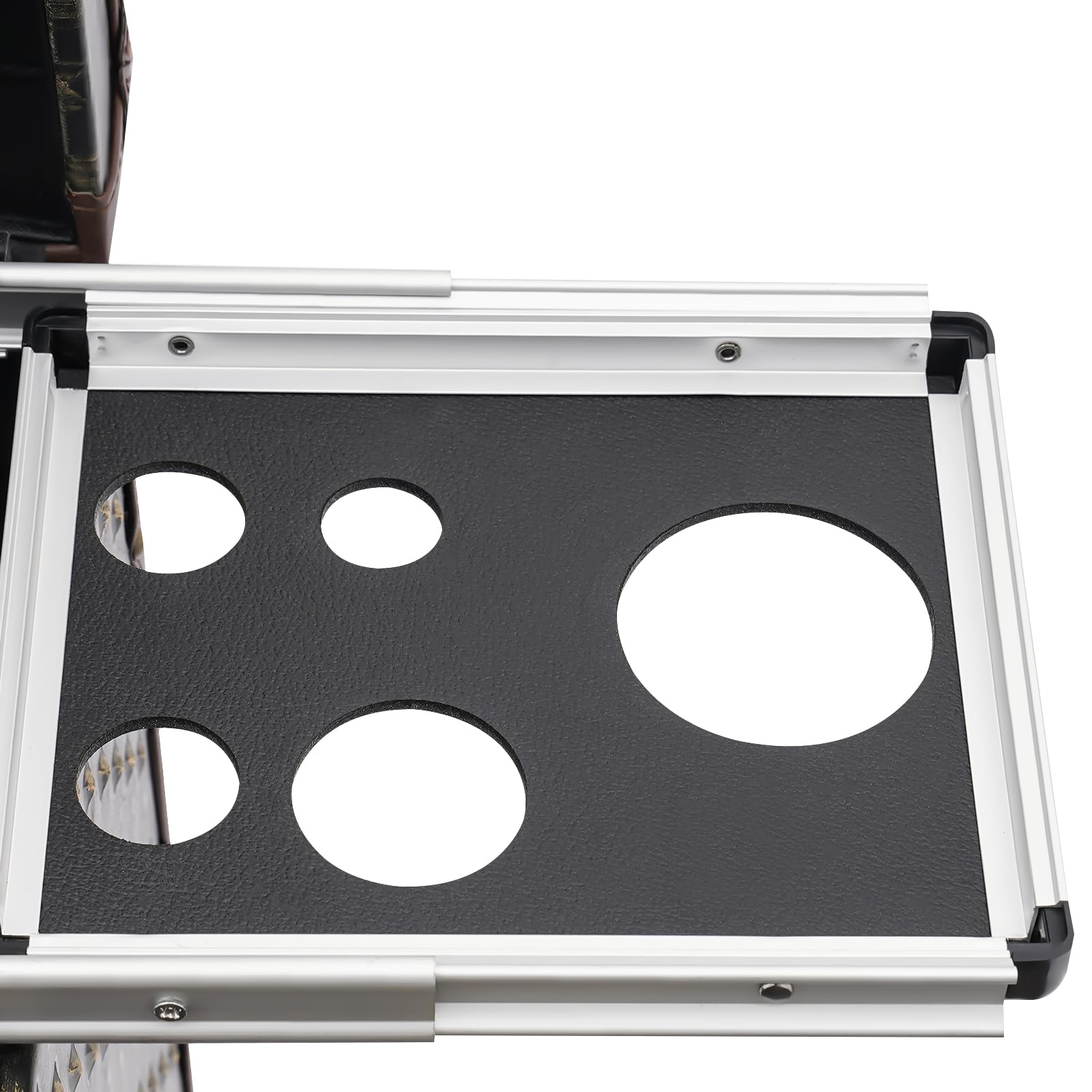 40 * 28 * 76cm Kosmetikkoffer Trolley mit Code- und Schlüsselsicherung,25 kg belastbar Schminkkoffer aus PU/PVC,Rolling Hairdressing Case mit Bremsrollen,Make up Koffer für Salon Hochzeit & Reise