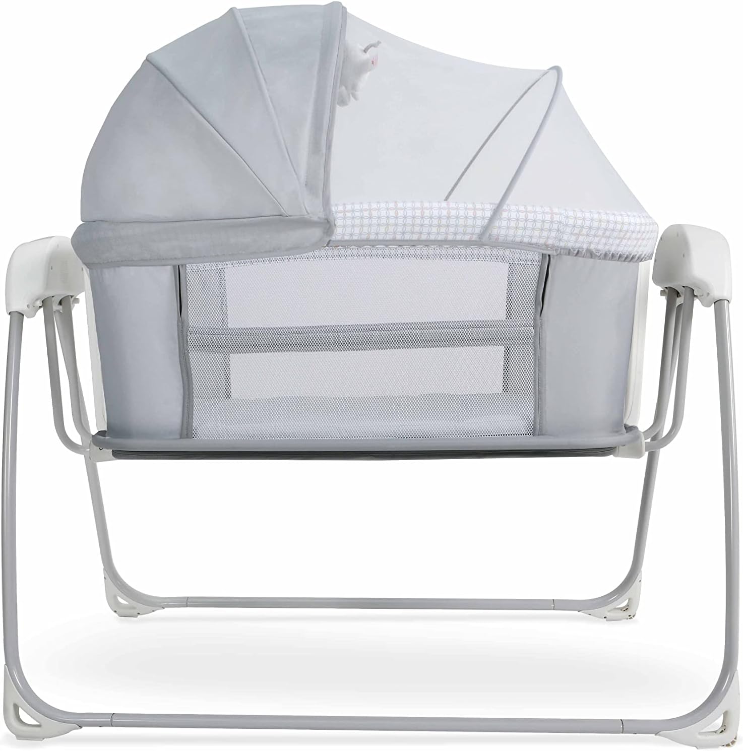 Mastela Deluxe 4 in 1 Bassinet, Cradle Swing & Bedside Sleeper for Birth to 36 Month Kids (White)