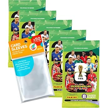 FIFA World Cup Adrenalyn XL 2026-5 Booster (Original) + Exclusive Collect-it Cases (Own Brand Bundle)