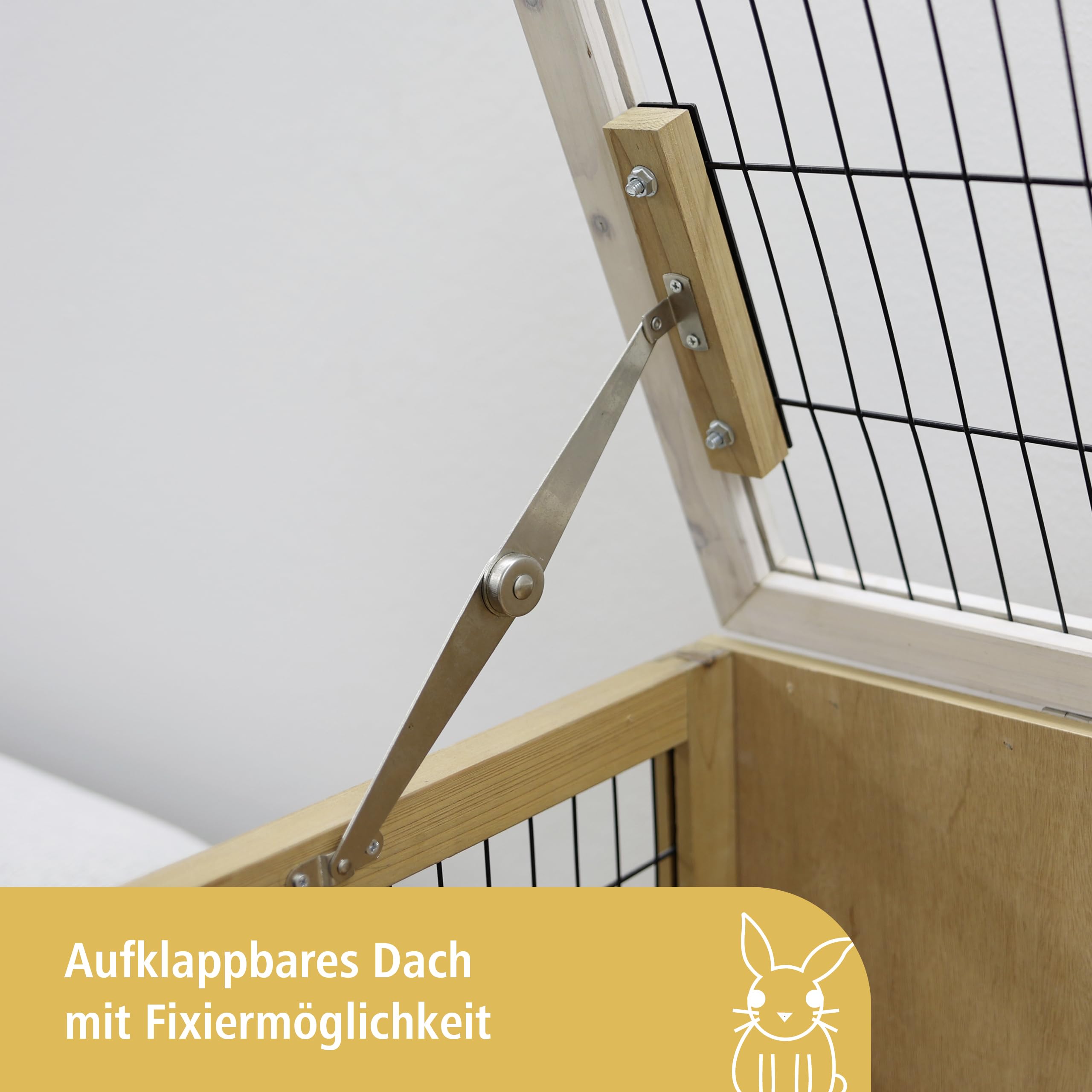 Kerbl Pet Indoor Deluxe Klatka dla Małych Zwierząt, Brązowy, 115 x 60 x 92.5 cm